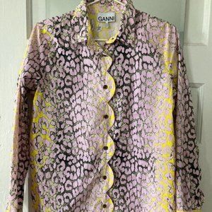 GANNI Shirt with Scalloped Details